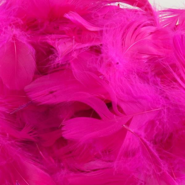 Hot Pink Craft Feathers 50 grams | Party Save Smile