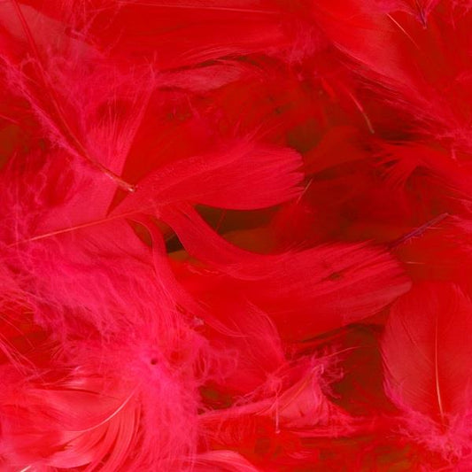 Red Craft Feathers & Balloon Decorations (50 grams) | Party Save Smile