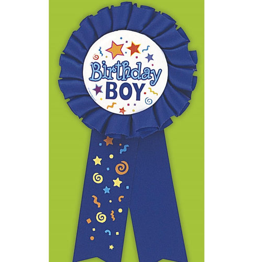 Birthday Boy Blue Award Ribbon Favour | Party Save Smile