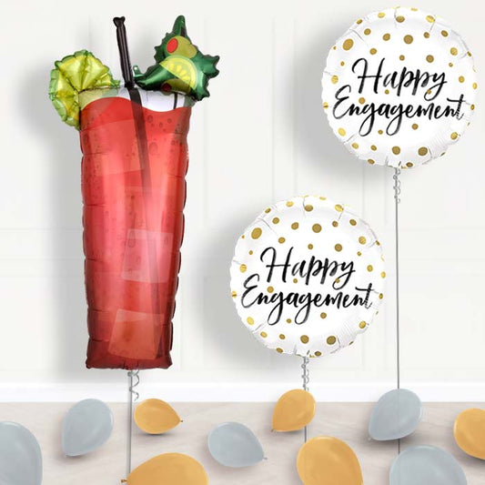 Engagement Bloody Mary Cocktail Balloon Package Delivered - Balloon Package | Party Save Smile