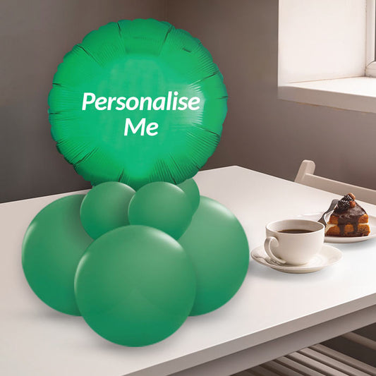 Dark Green Balloon Table Centrepiece - Air Filled Centrepiece | Party Save Smile