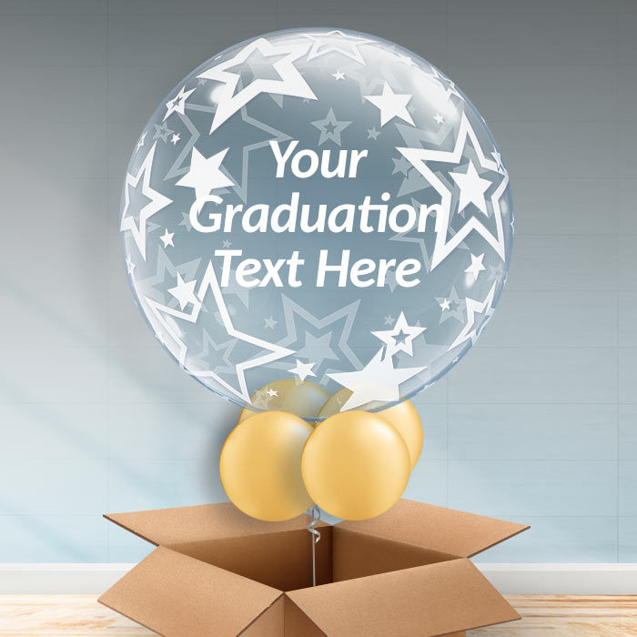 Personalisable Graduation Balloons - Star - Bubble Balloon | Party Save Smile