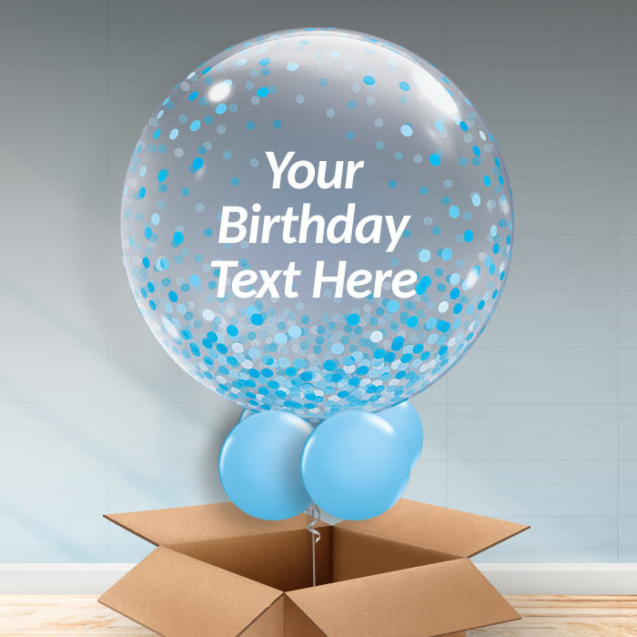 Blue Dot Personalisable Birthday Bubble Balloons - Bubble Balloon | Party Save Smile