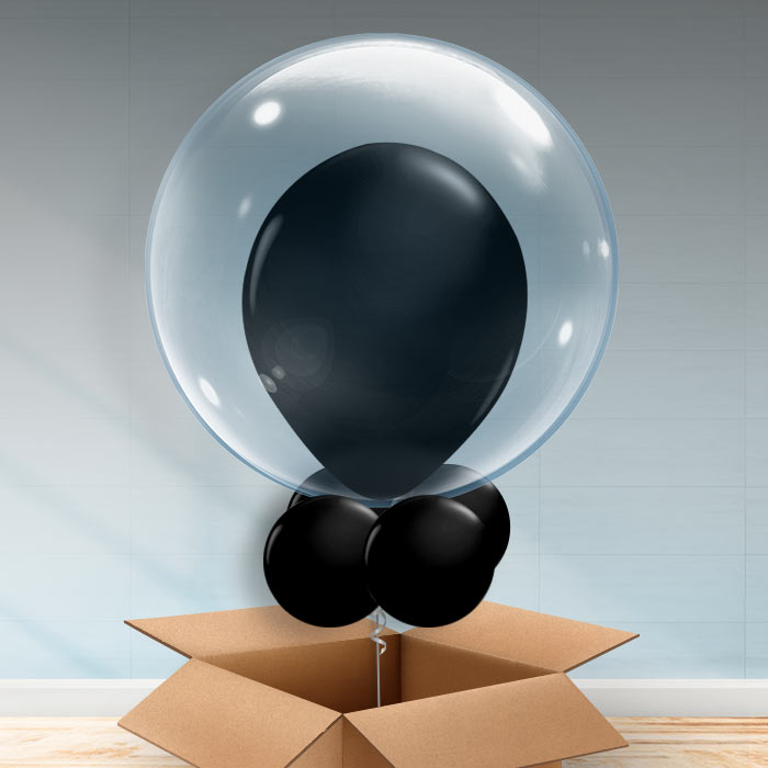Personalisable Black Bubble Balloon - Bubble Balloon | Party Save Smile