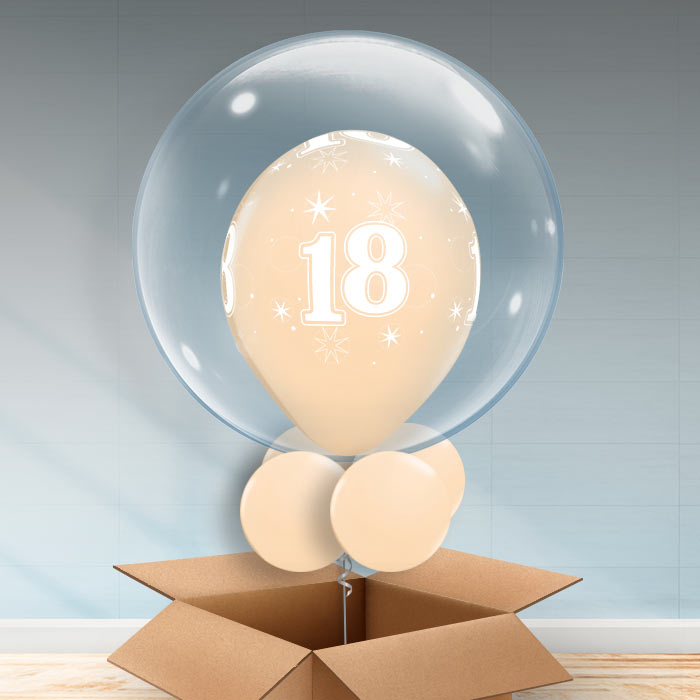 Personalisable Blush 18th Birthday Bubble Balloon - Bubble Balloon | Party Save Smile