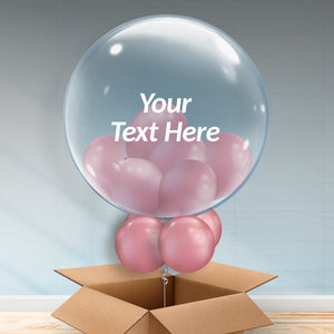 Chrome Mauve Personalisable Balloons in a Box