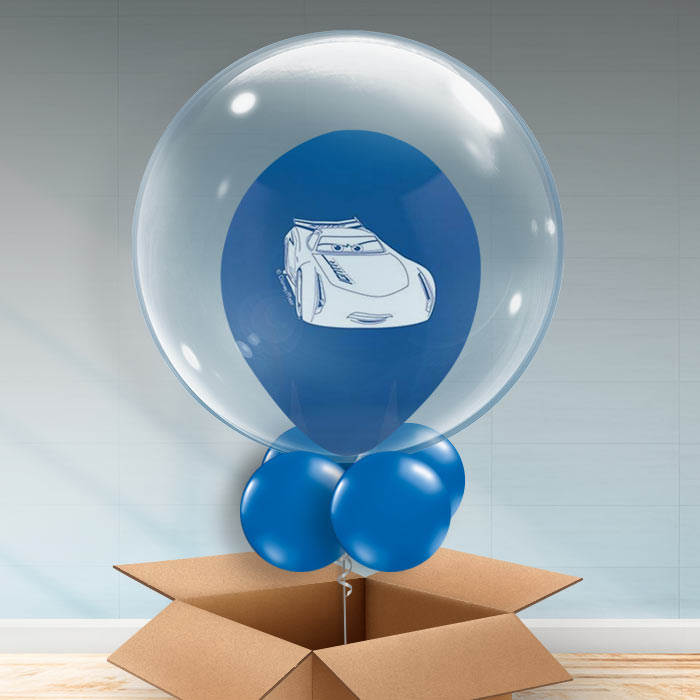 Disney Cars Personalisable Bubble Balloon - Blue Bubble Balloon | Party Save Smile