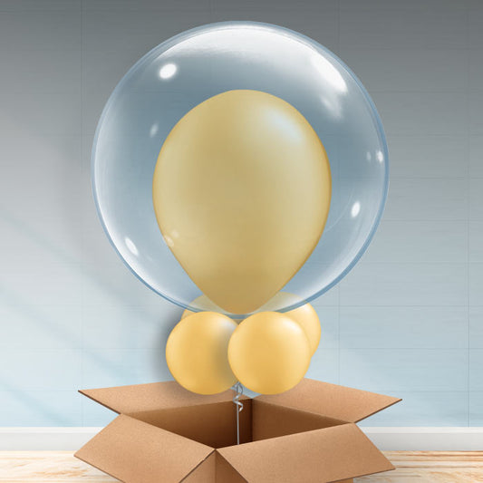 Personalisable Gold Bubble Balloon