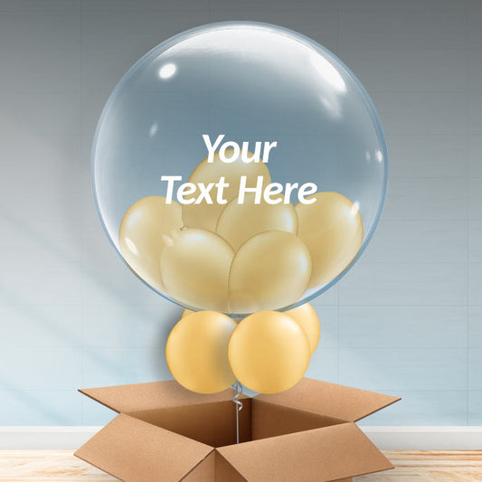 Personalised Gold Balloons in a Box Delivered | Party Save Smile