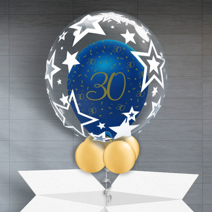 Personalisable 30th Birthday Gifts for Him - Balloon - Bubble Balloon | Party Save Smile