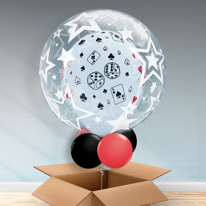 Personalisable Casino Bubble Balloons - Bubble Balloon | Party Save Smile