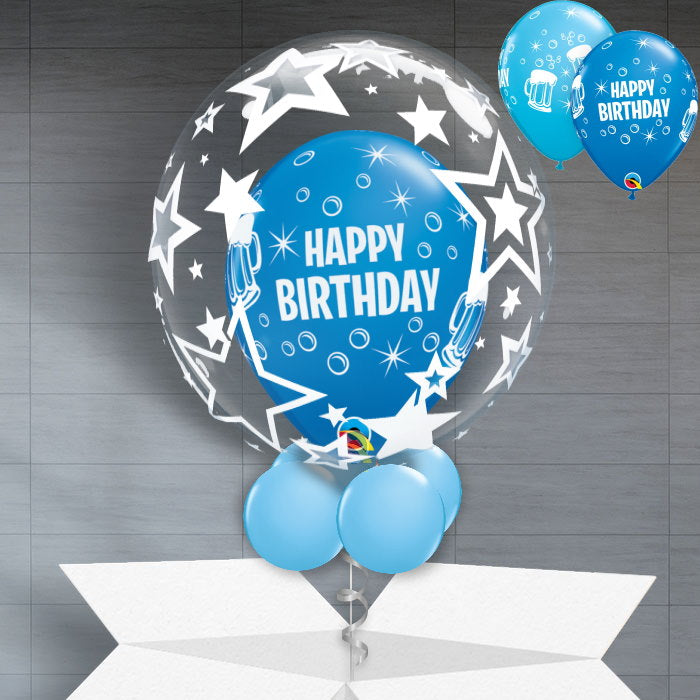 Personalisable Beer Mug Bubble Balloon - Star - Bubble Balloon | Party Save Smile