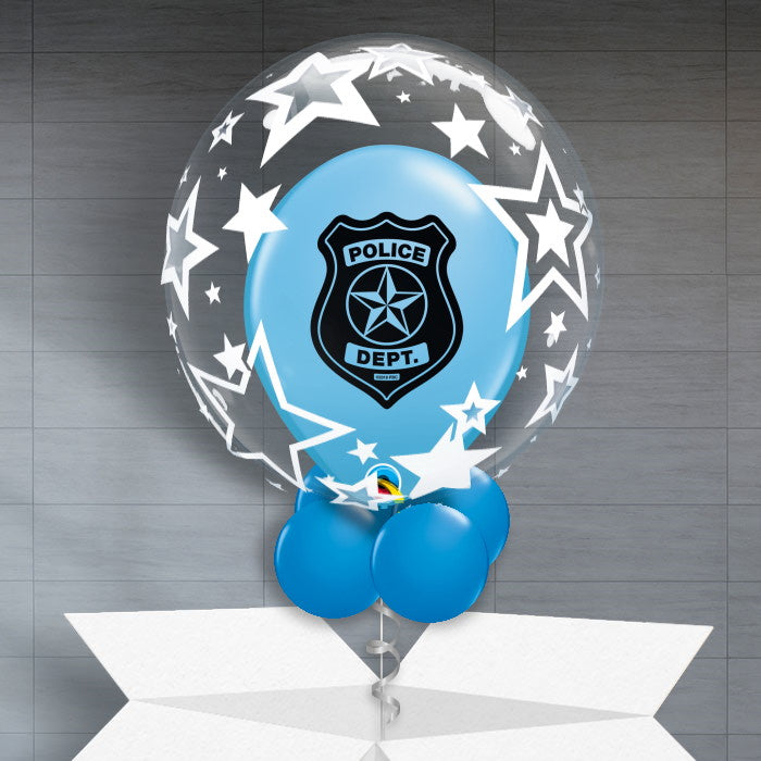 Police Personalisable Balloon in a Box - Bubble Balloon | Party Save Smile
