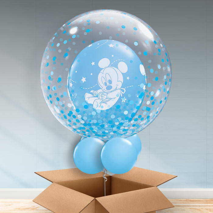 Personalisable Baby Mickey Bubble Balloon - Dots - Bubble Balloon | Party Save Smile
