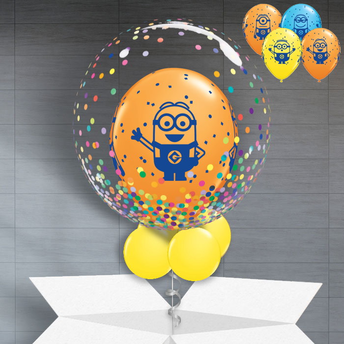 Minions Personalisable Balloon in a Box - Bubble Balloon | Party Save Smile