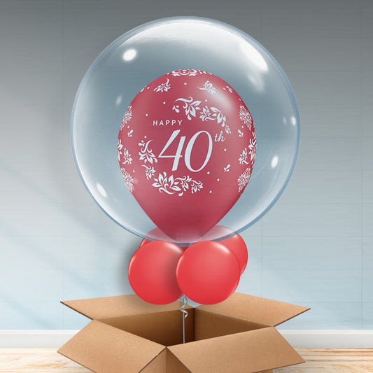 Personalisable 40th Anniversary Gifts - Balloon - Bubble Balloon | Party Save Smile