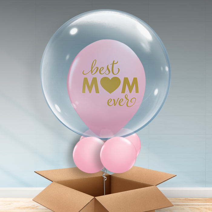 Personalisable Mothers Day Balloons - Best Mum Ever - Bubble Balloon | Party Save Smile