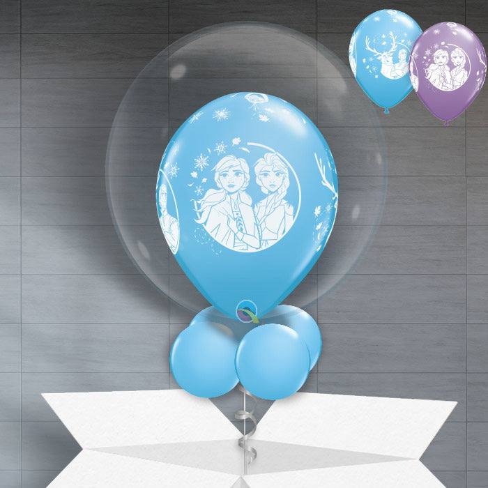 Frozen 2 Personalisable Helium Balloon in a Box - Bubble Balloon | Party Save Smile