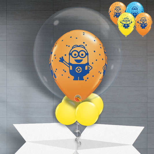 Personalisable Minion Bubble Balloon in a Box - Bubble Balloon | Party Save Smile