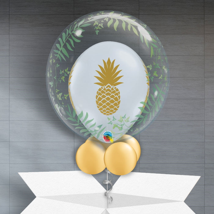 Pineapple Personalisable Balloon in a Box - Bubble Balloon | Party Save Smile
