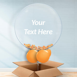Personalisable Orange Confetti Balloons Delivered