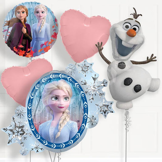 Frozen Anna Elsa and Olaf Deluxe Helium Balloon Package - Deluxe Helium Balloon Package | Party Save Smile