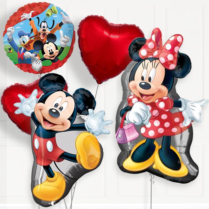 Mickey and Minnie Mouse Deluxe Helium Balloon Package - Deluxe Helium Balloon Package | Party Save Smile