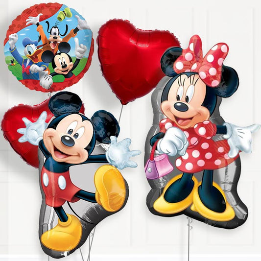 Mickey and Minnie Mouse Deluxe Helium Balloon Package - Deluxe Helium Balloon Package | Party Save Smile