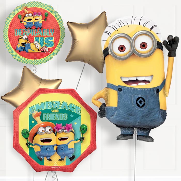 Minions Deluxe Helium Balloon Package - Deluxe Helium Balloon Package | Party Save Smile