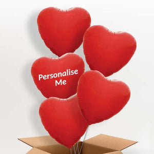 Be My Girlfriend Red Heart Helium Balloons in a Box