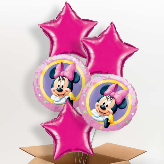 Pink Minnie Mouse Portrait Helium Balloon in a Box - 5 Balloon | Party Save Smile