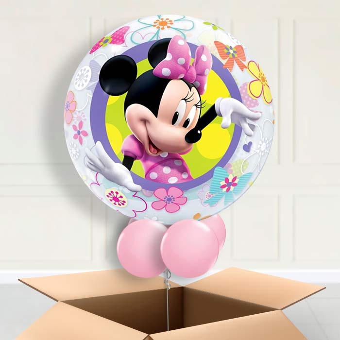 Minnie Mouse 1st Birthday Bubble Balloon in a Box - Bubble Balloon | Party Save Smile