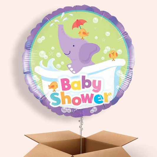 Baby Shower Balloons Delivered (Purple Elephant)