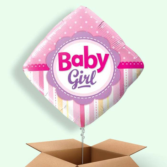 Baby Girl Balloons Delivered (Diamond)