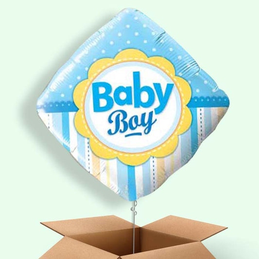 Baby Boy Balloon Delivery in a Box (Diamond)