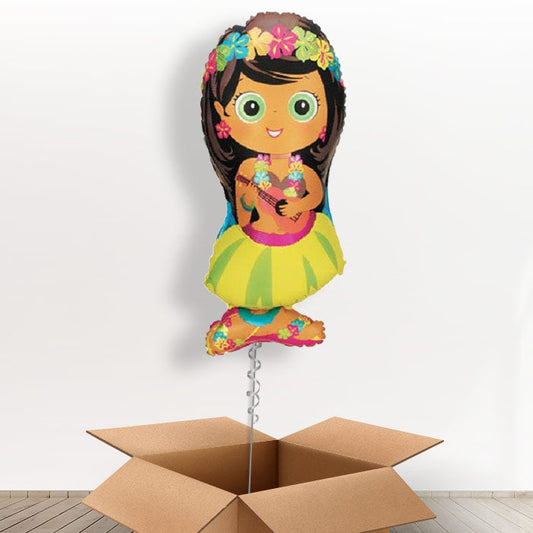 Giant Hula Girl Luau Helium Balloons in a Box - Giant Balloon | Party Save Smile