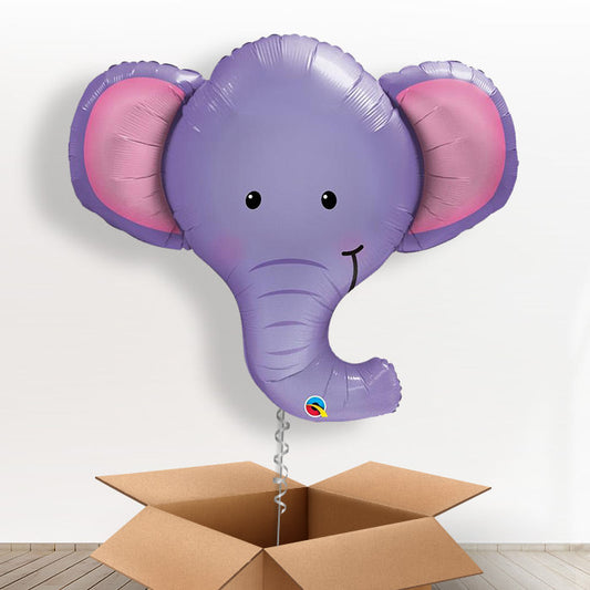Elephant Head Giant Shaped Helium Balloon in a Box Gift - Giant Balloon | Party Save Smile