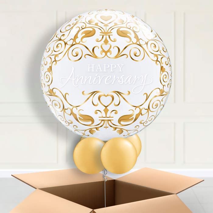 Happy Anniversary Bubble Balloon in a Box - Bubble Balloon | Party Save Smile