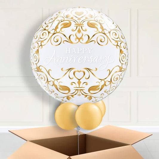 Happy Anniversary Bubble Balloon in a Box - Bubble Balloon | Party Save Smile