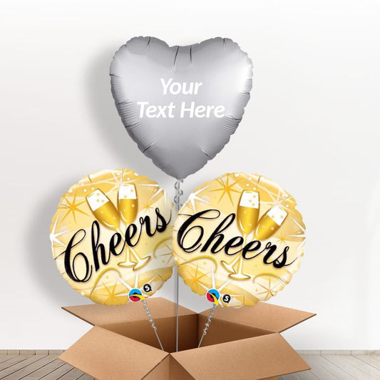 Personalised Champagne Balloon Bouquet in a Box