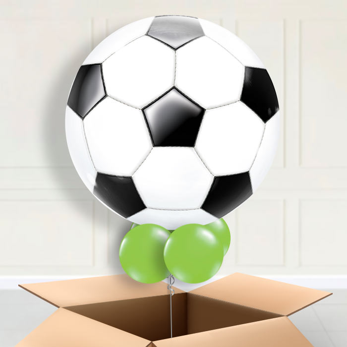 Football Bubble Helium Balloon in a Box - Bubble Balloon | Party Save Smile