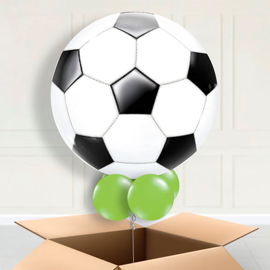 Football Bubble Helium Balloon in a Box - Bubble Balloon | Party Save Smile