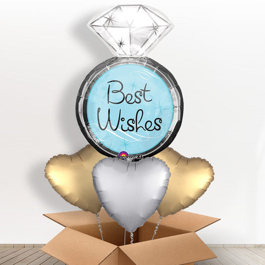 Wedding Ring Balloon in a Box - Best Wishes