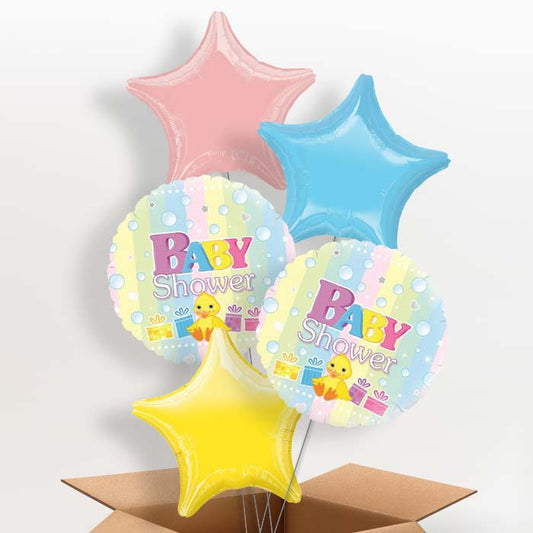 Duck Baby Shower Helium Balloon in a Box - 5 Balloon | Party Save Smile