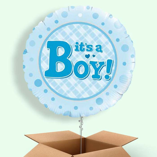 New Baby Balloons in a Box (It's a Boy)