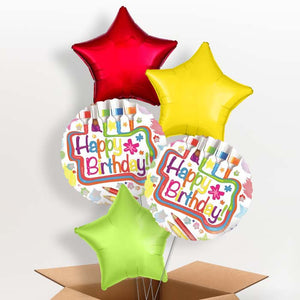 Happy Birthday Art Helium Balloon in a Box