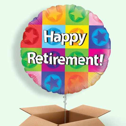 Retirement Balloons in a Box (Star)