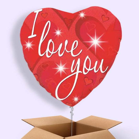 I Love You Balloons in a Box (Sparkle)