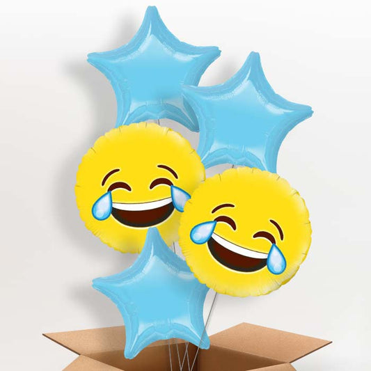 Emoji LOL Helium Balloons Delivered in a Box - 5 Balloon | Party Save Smile