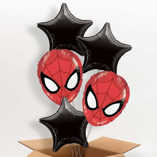Spiderman Head Helium Balloon in a Box Gift - 5 Balloon | Party Save Smile